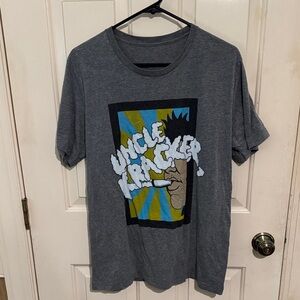 Graphic Gray T-Shirt with Cartoon Design